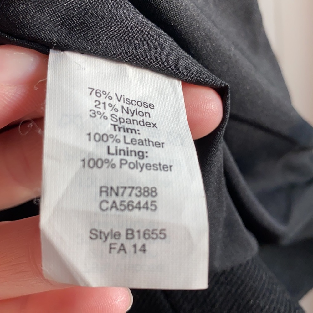 Madewell Leather Sleeve Black Blazer - Picture 6 of 7
